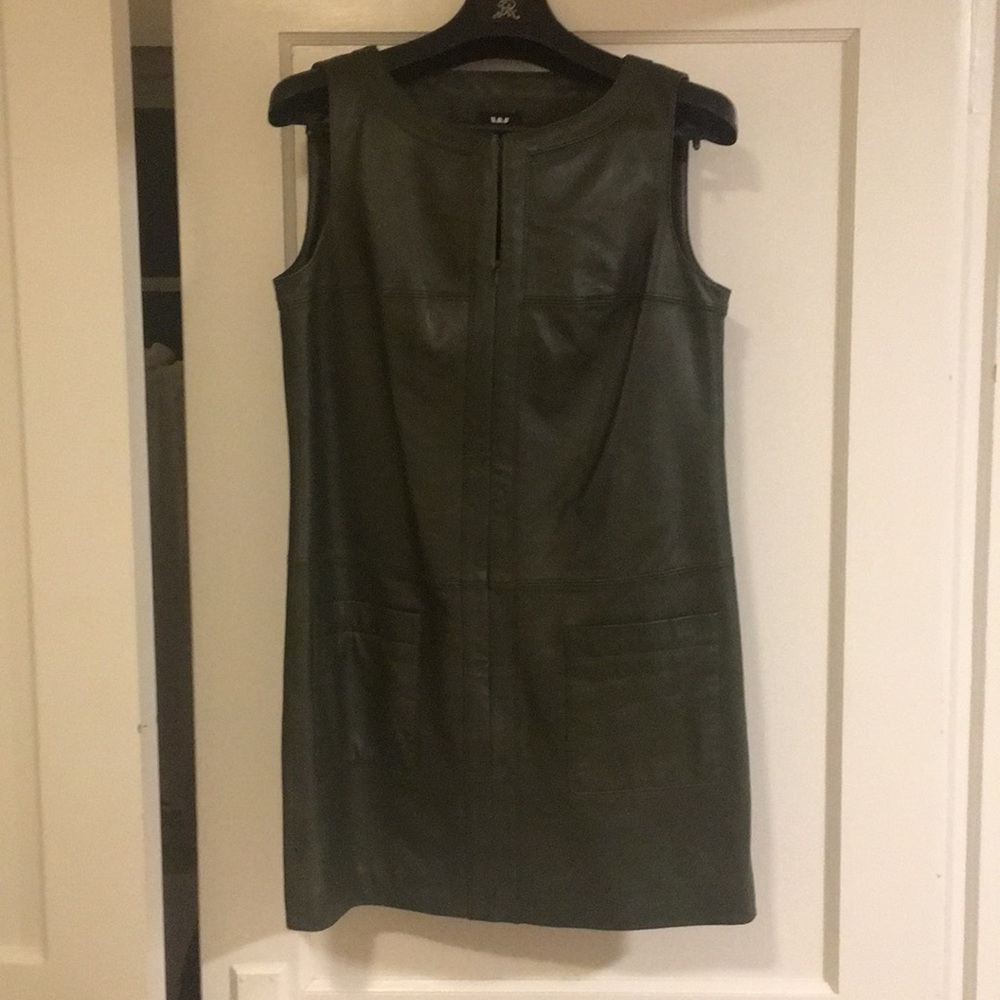 Hunter green mini dress